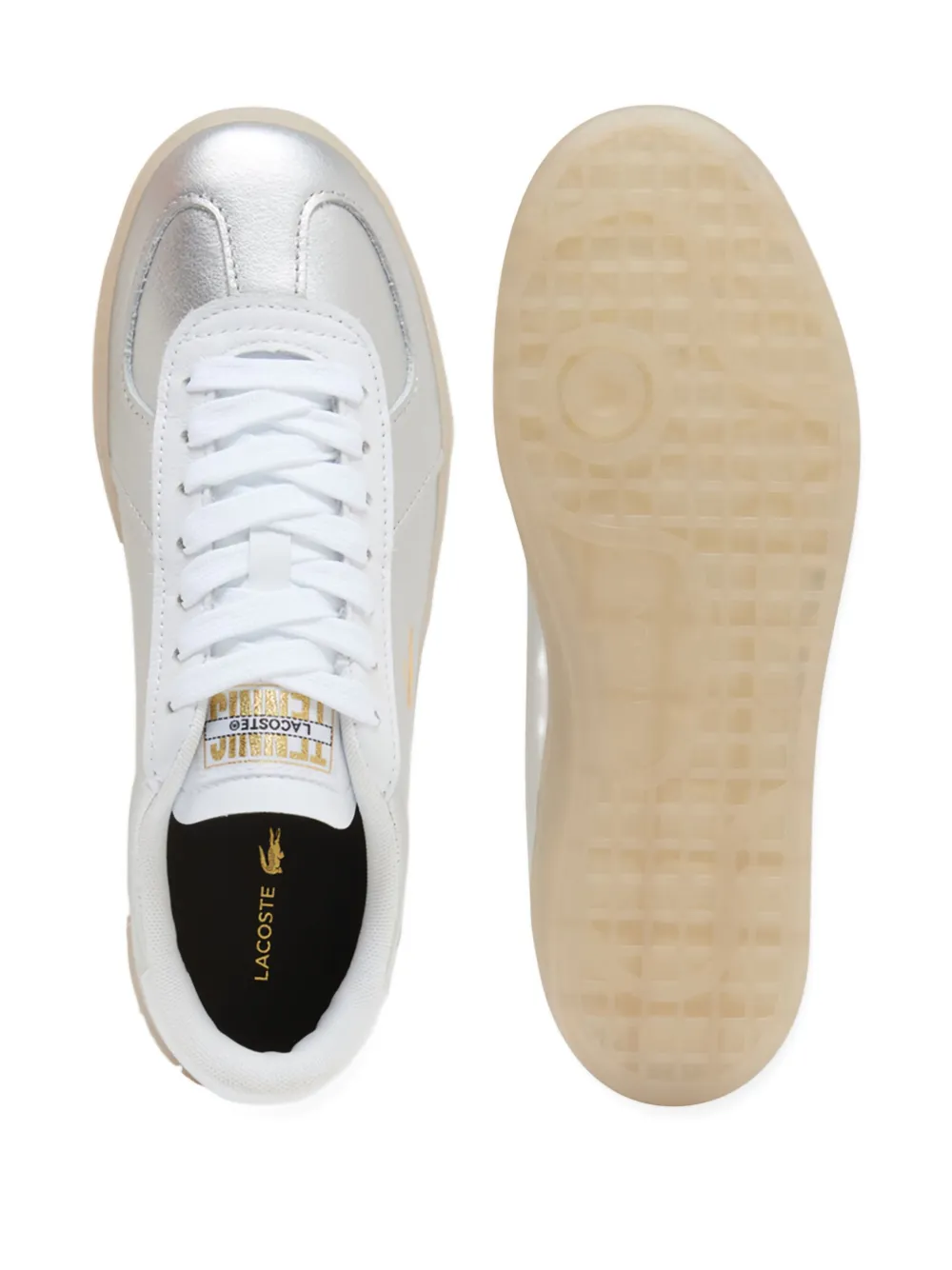 Lacoste metallic leather sneakers Grey