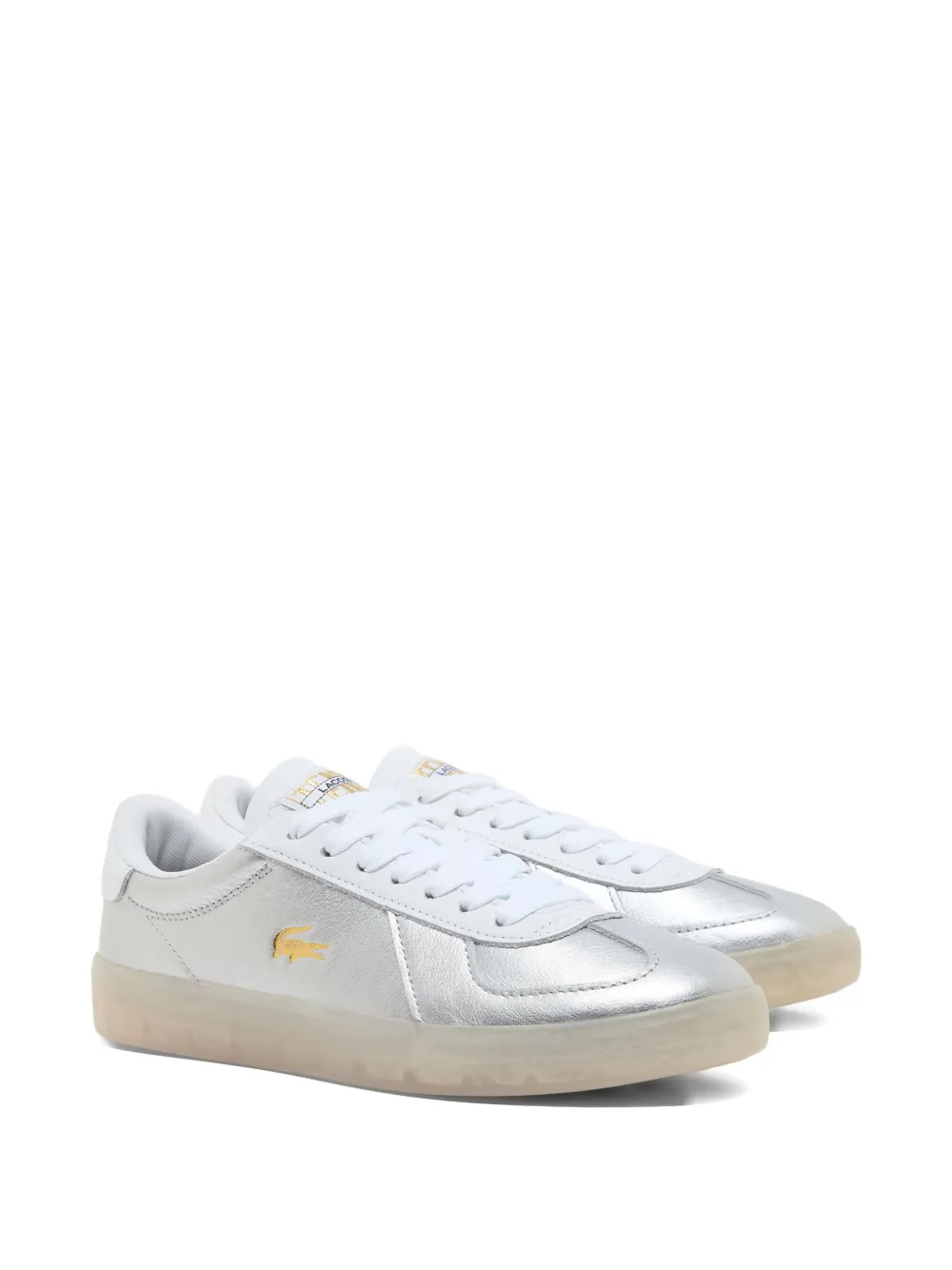 Lacoste metallic leather sneakers Grey