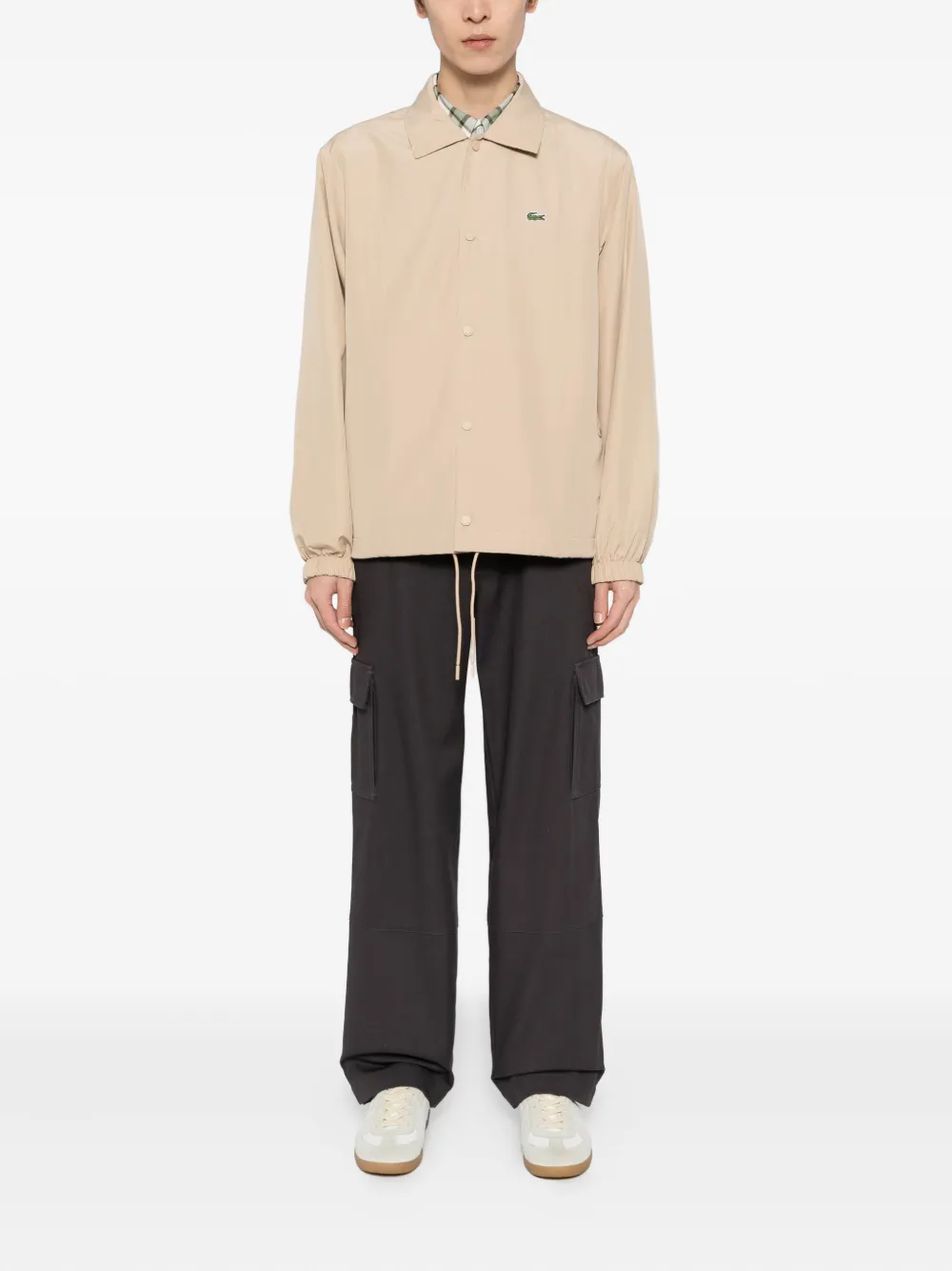 Lacoste chamarra con logo bordado | Sobrecamisas | Image 2