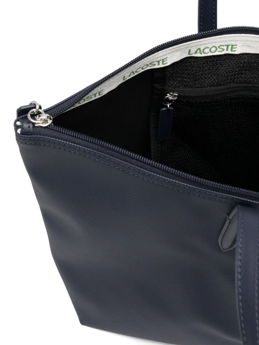 Lacoste Shopper met geborduurd logo Blauw