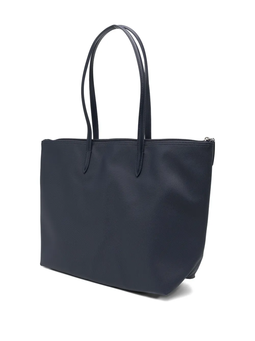 Lacoste logo-embroidered tote bag - Blauw