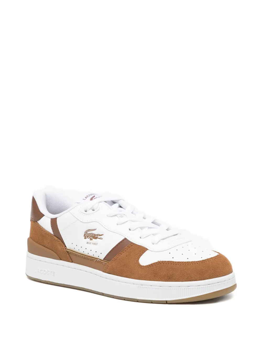 Lacoste T-clip Set Leather Trainers In Brown