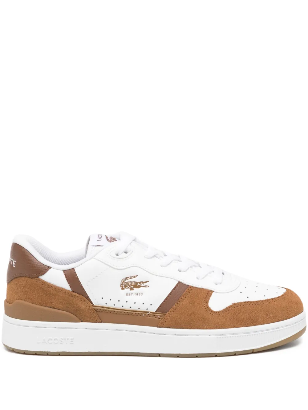 Lacoste T-Clip set leren sneakers Wit