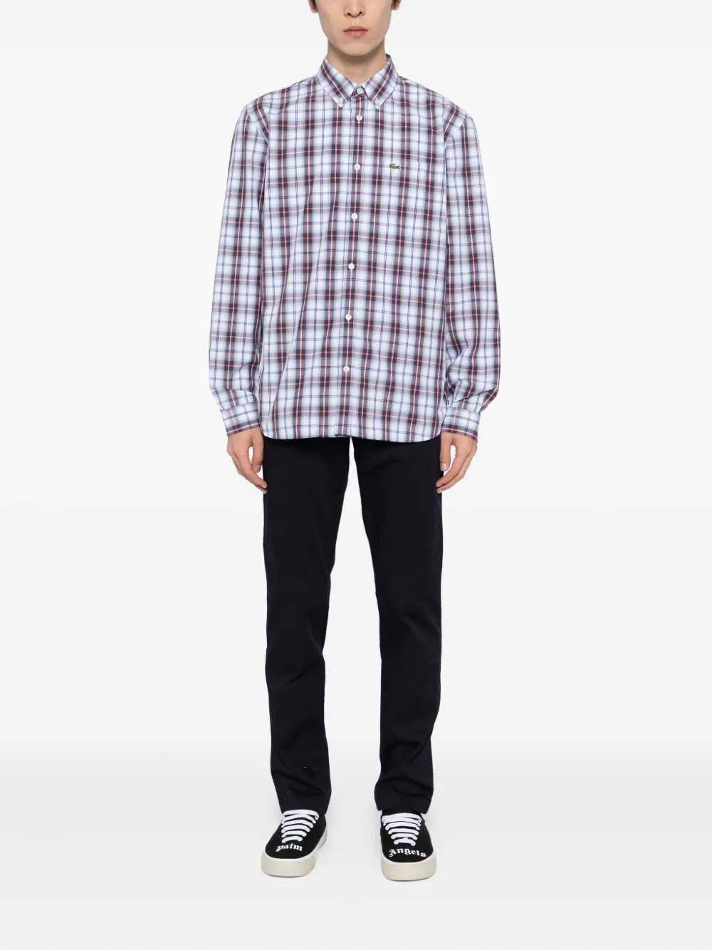 Lacoste Broek van katoenblend - Blauw