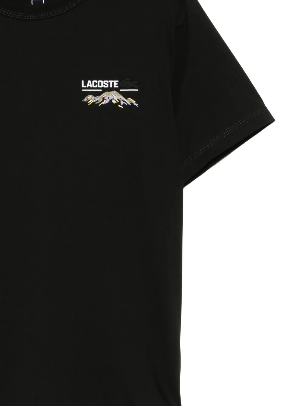 Lacoste Katoenen T-shirt Zwart