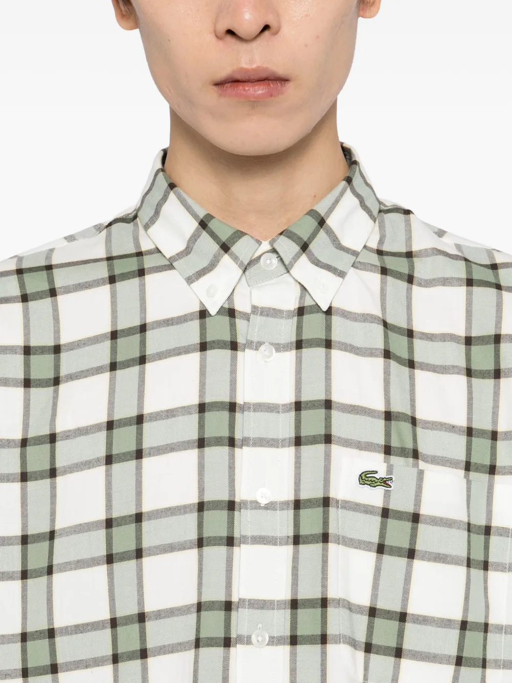 Lacoste Geruit overhemd Groen