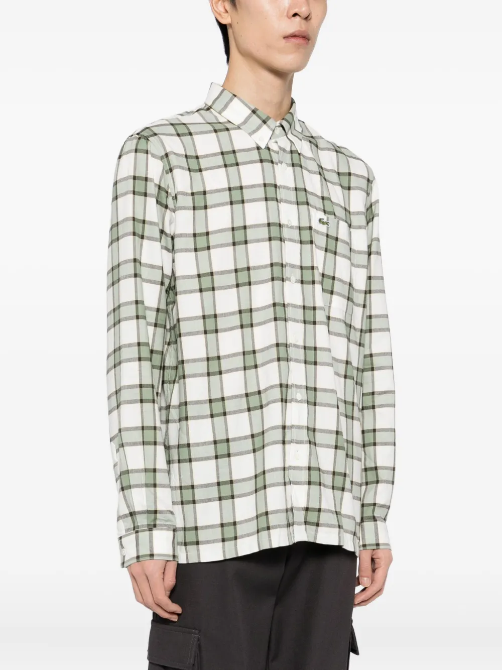 Lacoste Geruit overhemd Groen