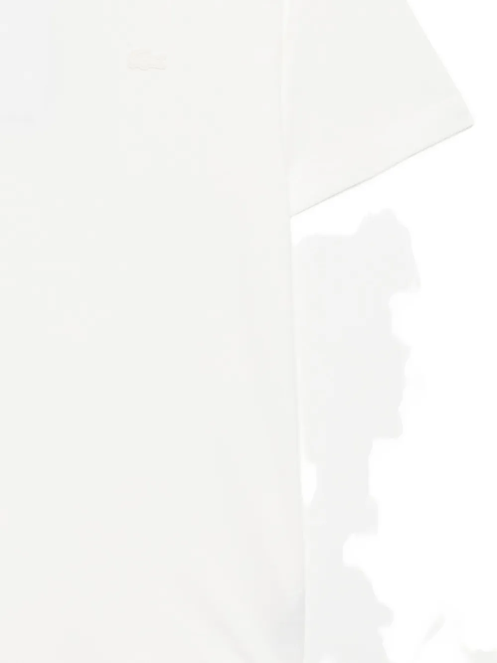Lacoste Piqué T-shirt met geribbelde hals Wit