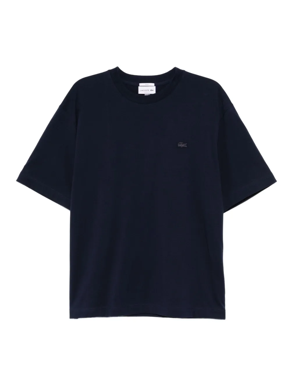 Lacoste Logo-appliqué Cotton T-shirt In Blue