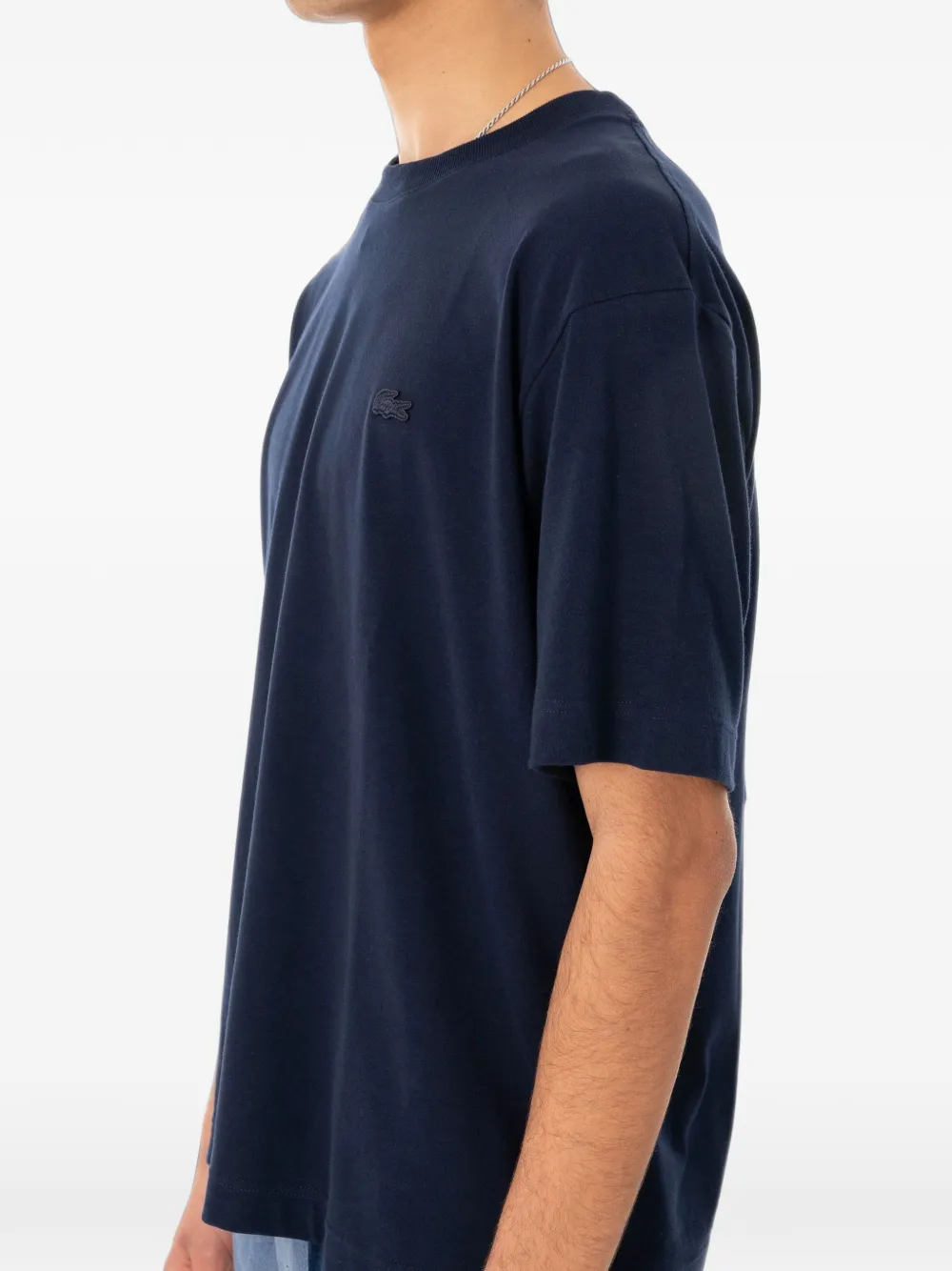 Lacoste T-shirt met logopatch Blauw