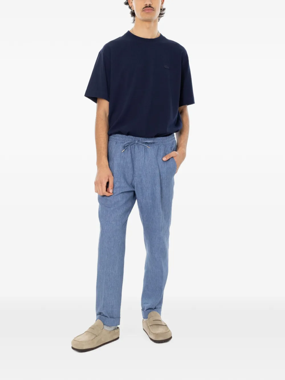 Lacoste T-shirt met logopatch Blauw
