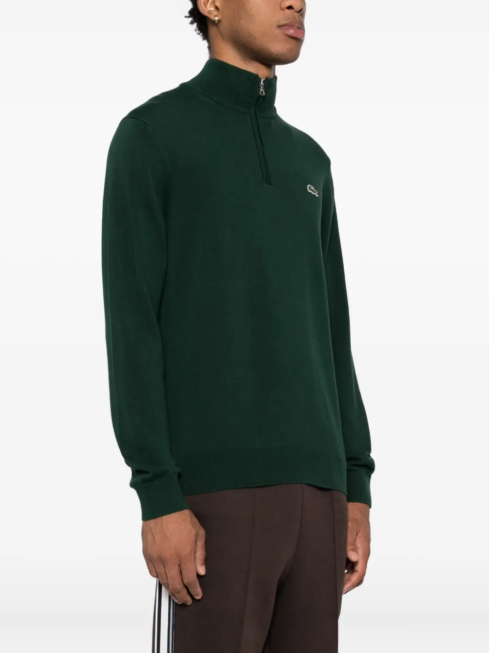Lacoste Logo-embroidered Sweatshirt In Green