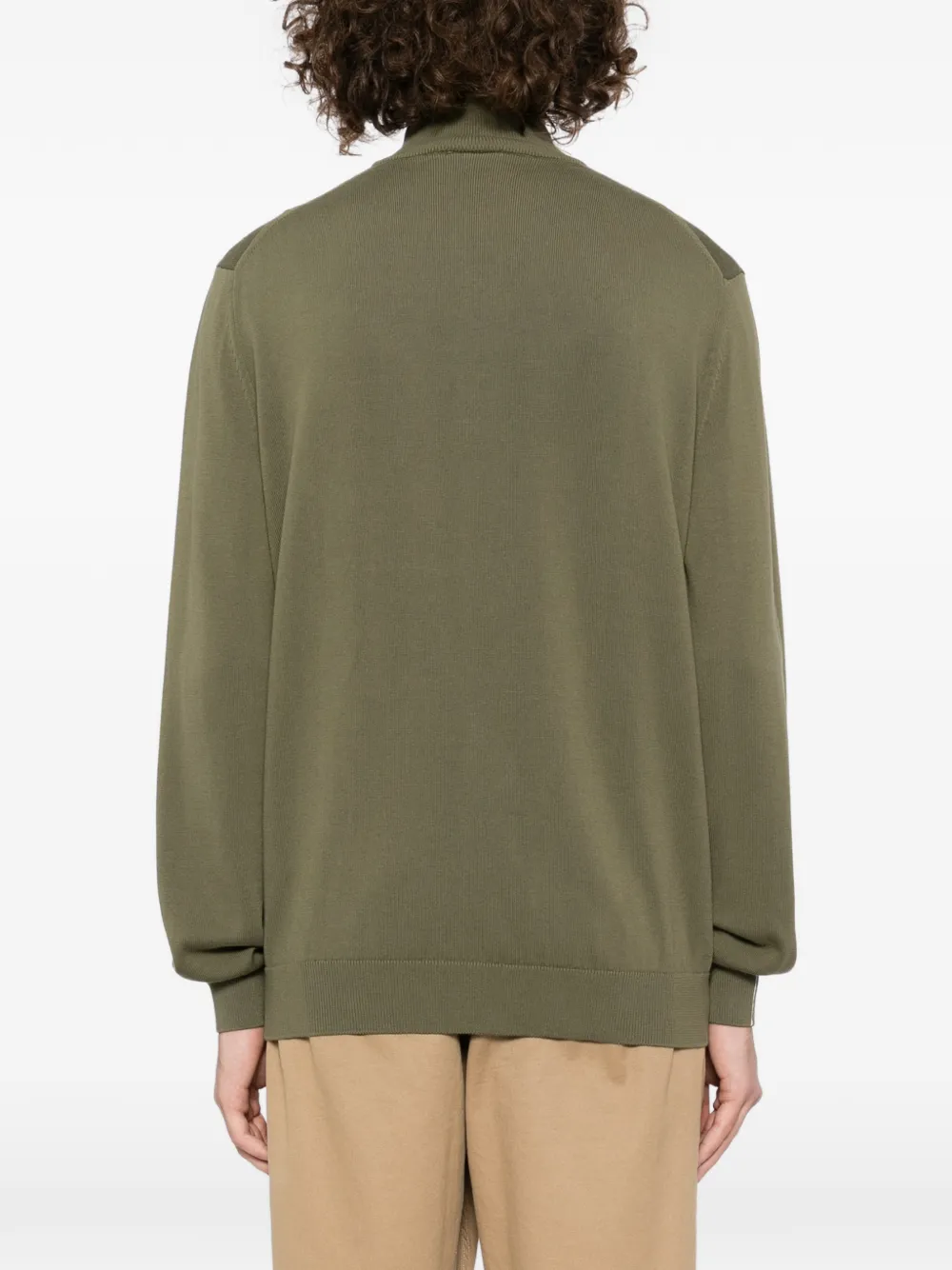 Lacoste cotton high-neck jumper Groen