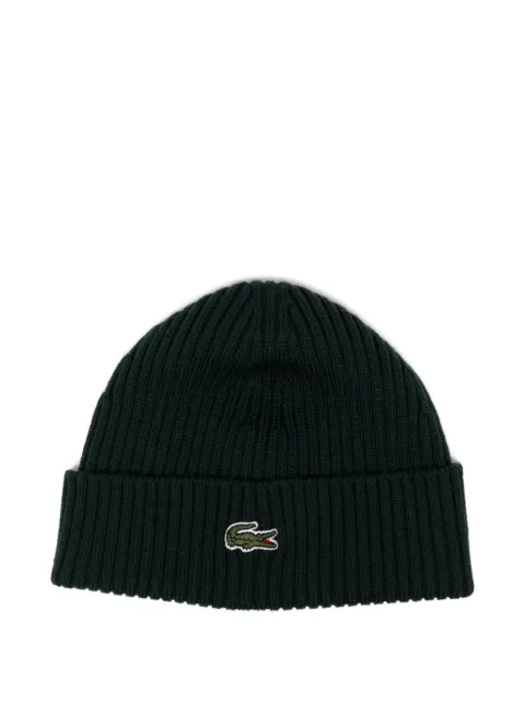 Lacoste logo-embroidered beanie
