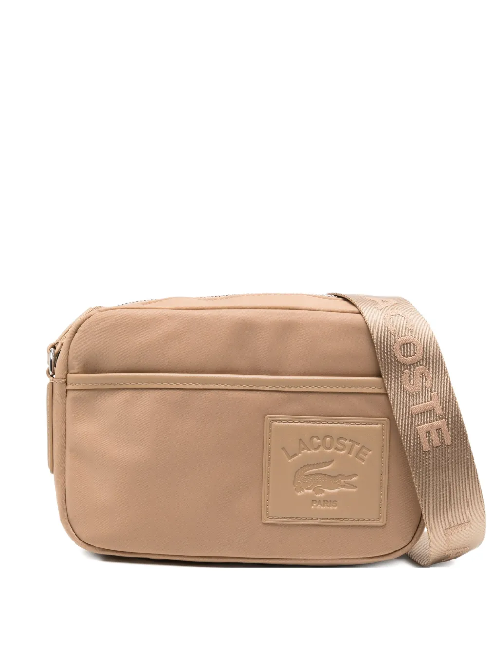 Lacoste Tas met logoplakkaat Beige