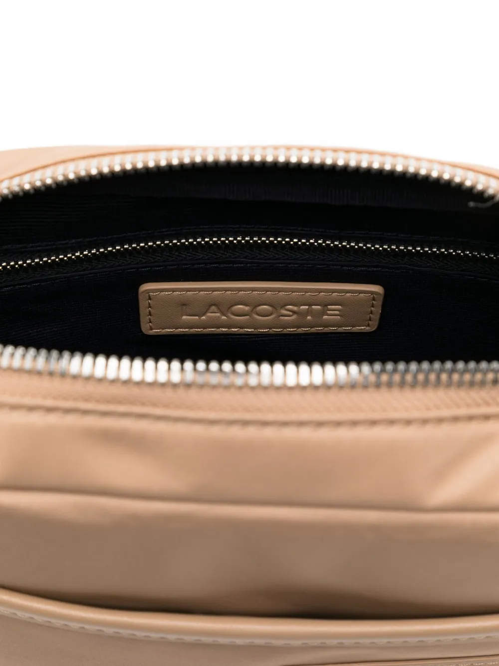 Lacoste Tas met logoplakkaat Beige