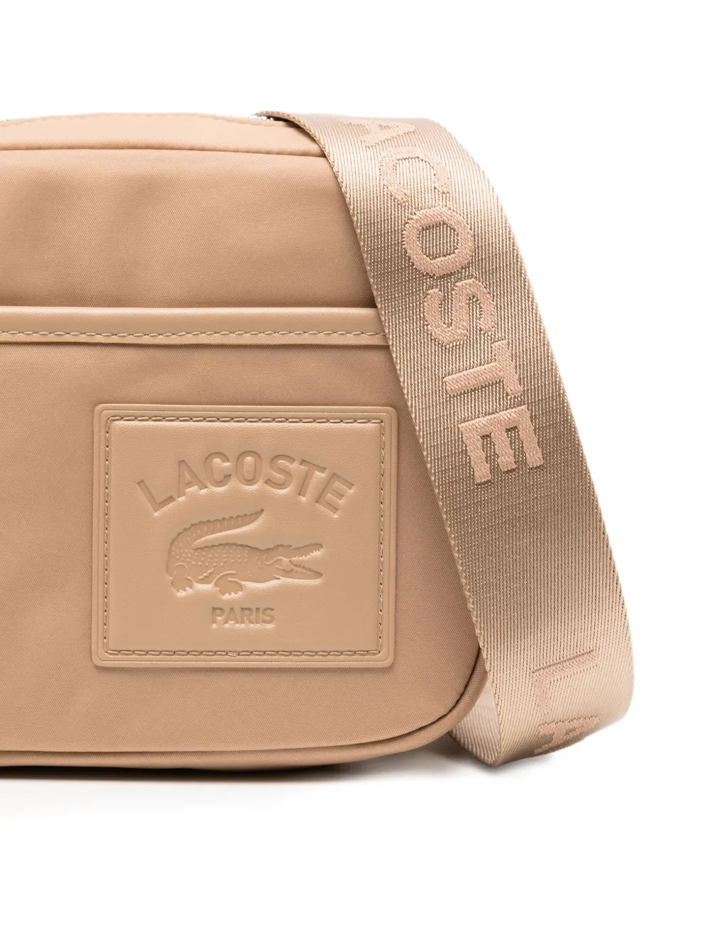 Lacoste Tas met logoplakkaat Beige