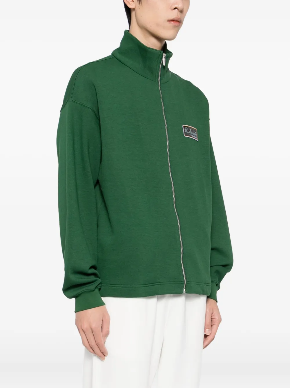 Lacoste Logo-patch Sweatshirt In Green