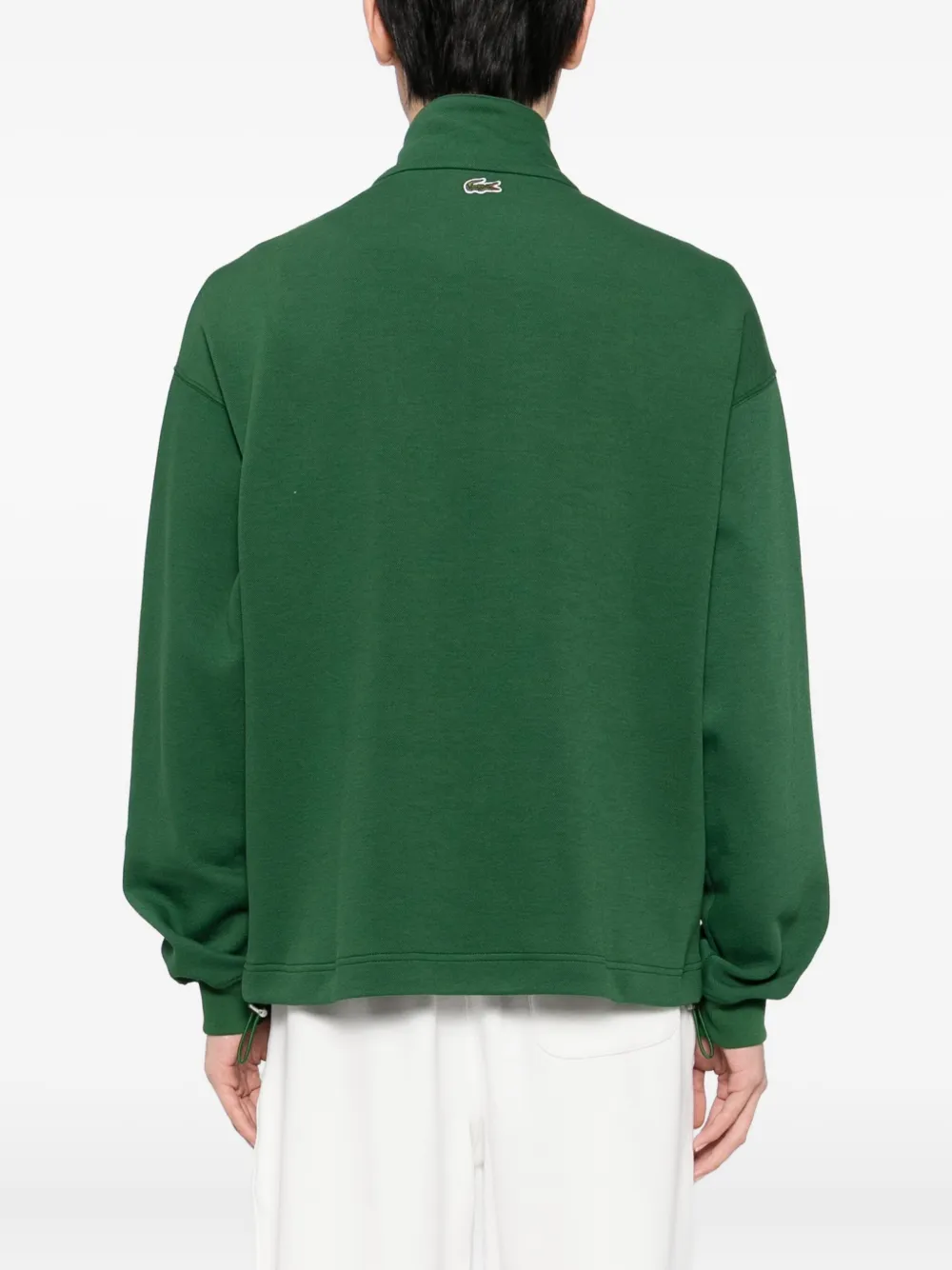 Lacoste Logo-patch Sweatshirt In Green