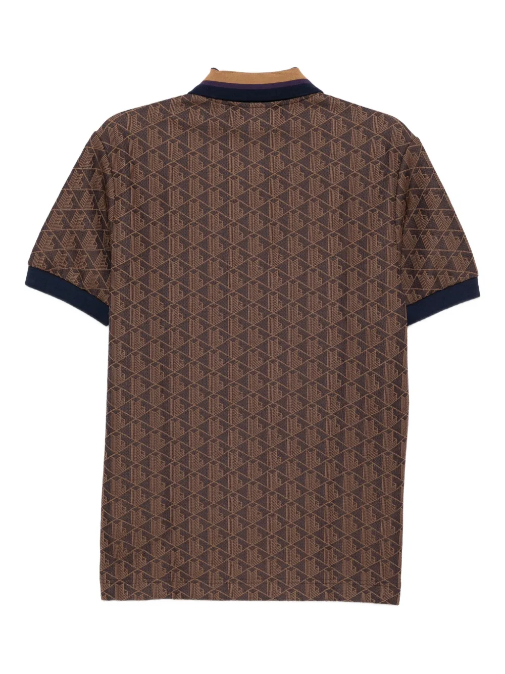 Lacoste Poloshirt met monogram - Bruin