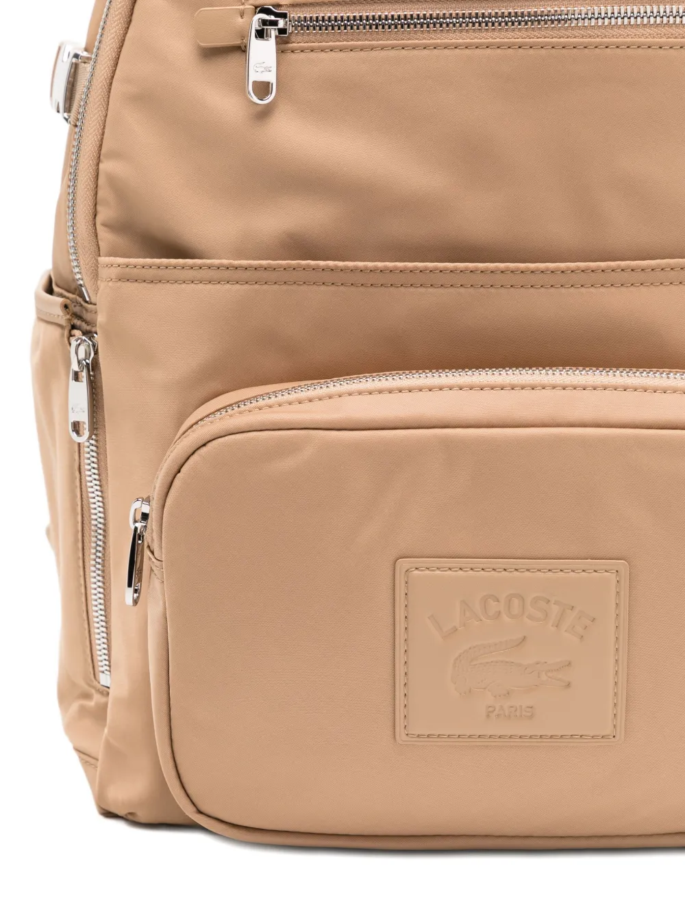 Lacoste Rugzak met logoplakkaat Bruin