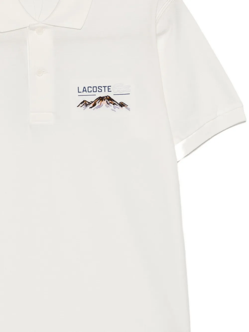 Lacoste Poloshirt met logoprint Wit