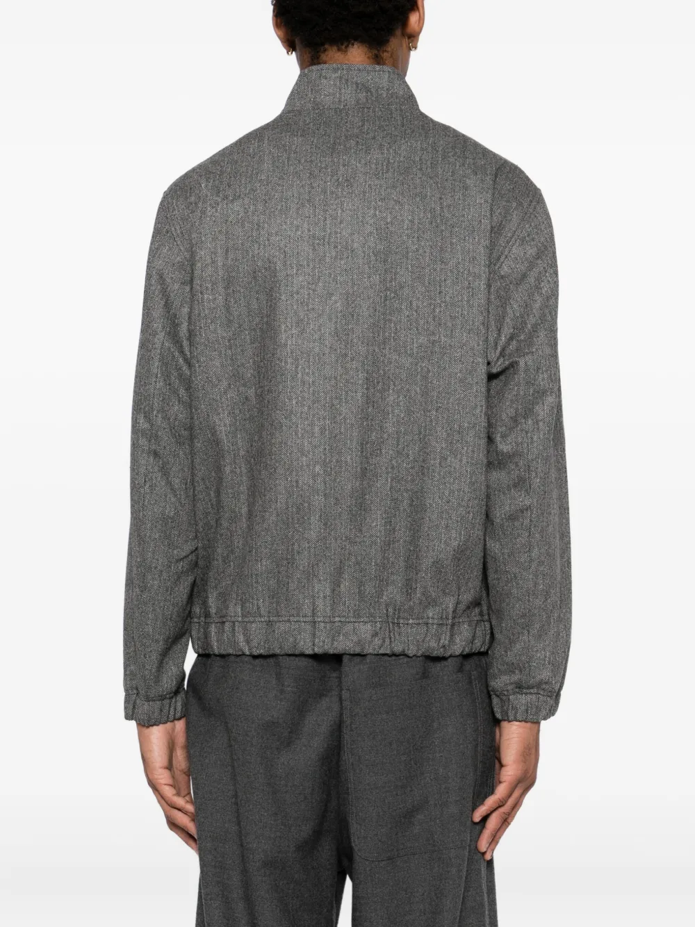 Lacoste Logo-embroidered Jacket In Gray