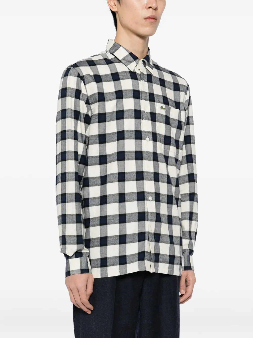 Lacoste Geruit overhemd Blauw