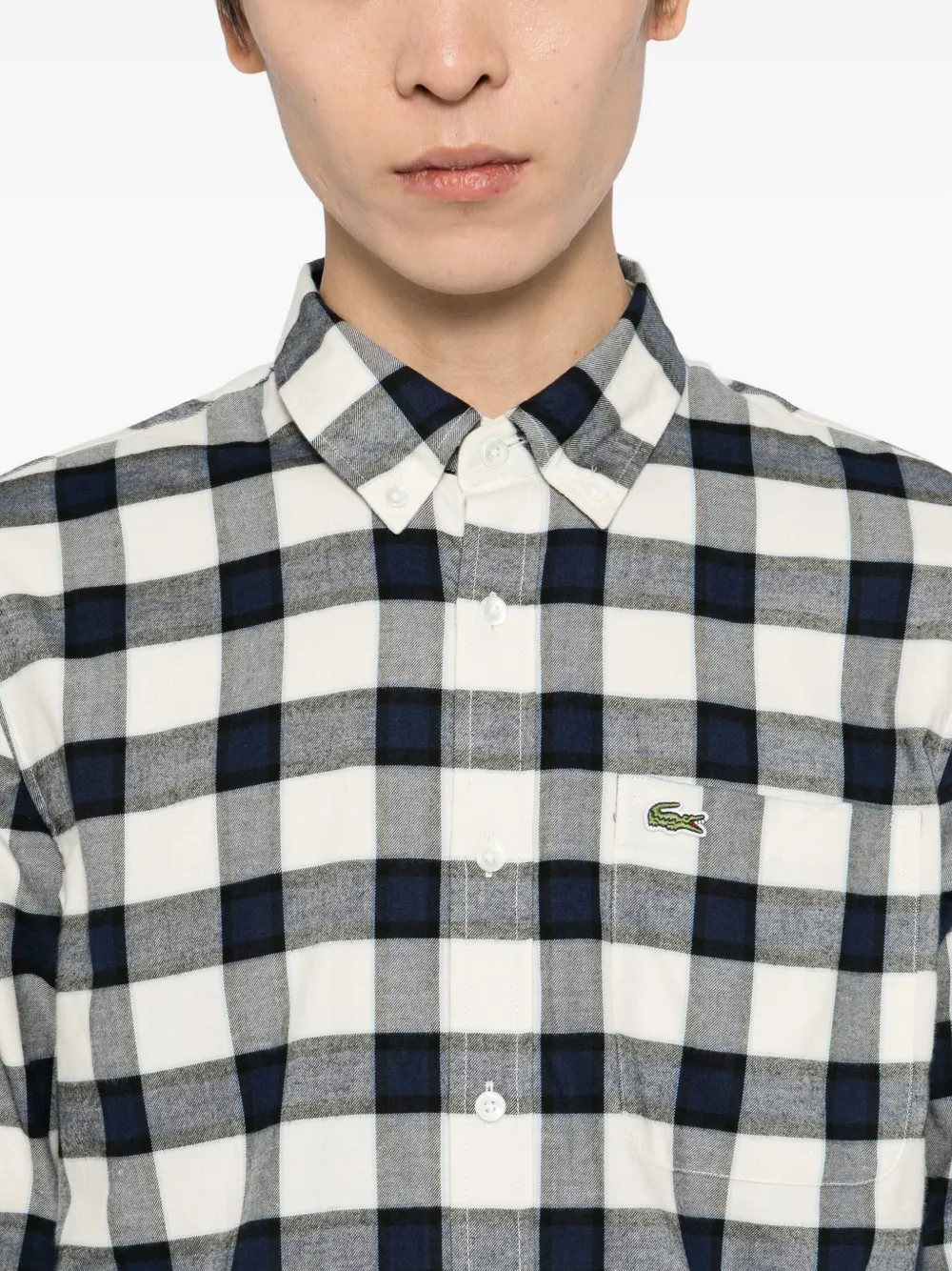 Lacoste Geruit overhemd Blauw