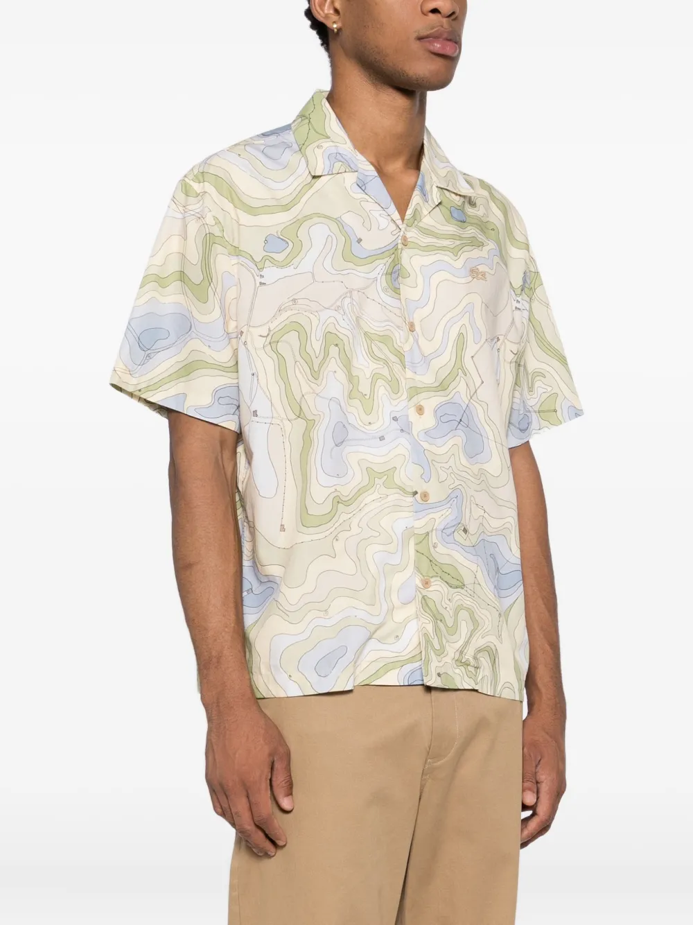 Lacoste Overhemd met geborduurd logo Beige