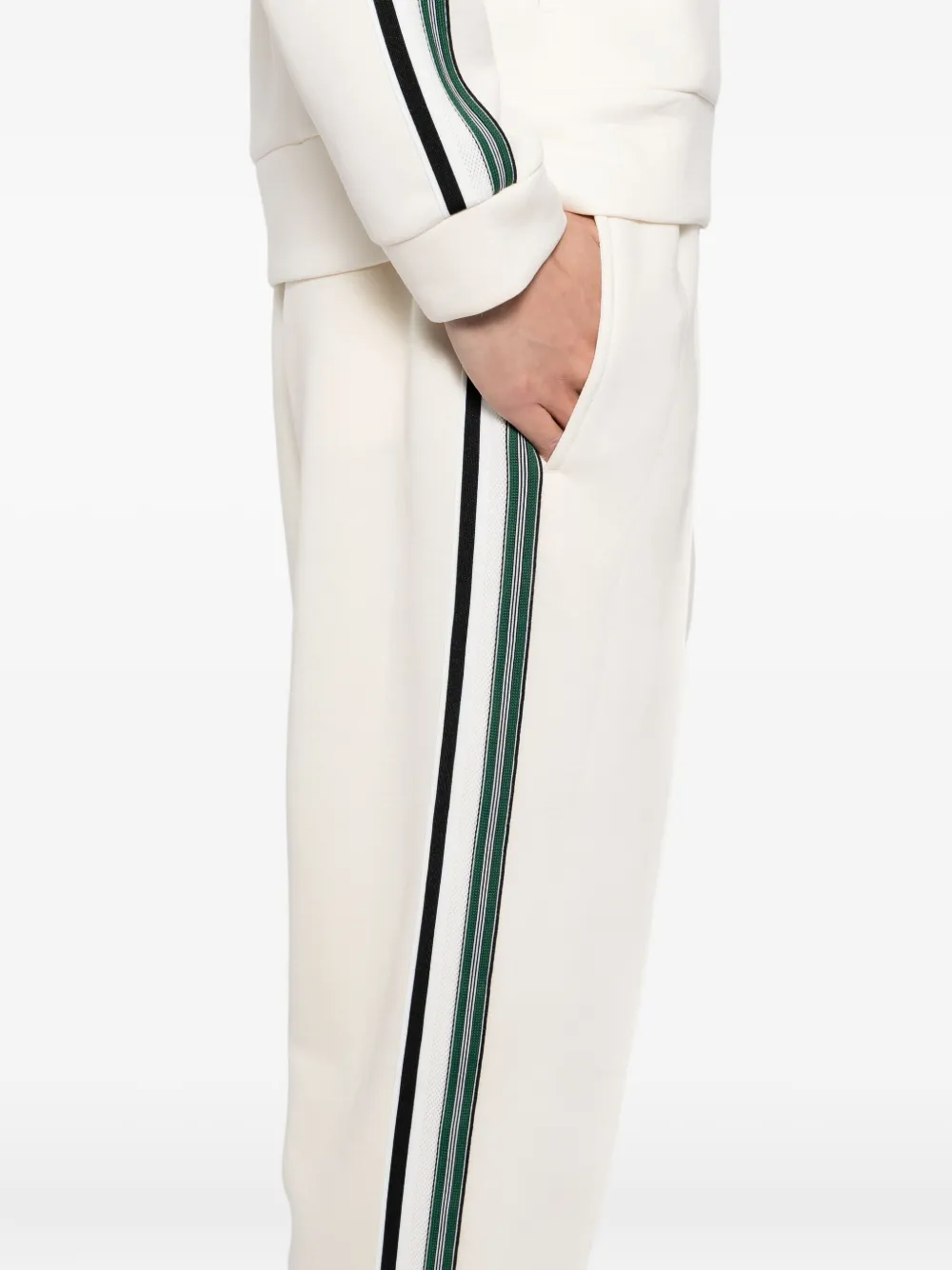 Lacoste Broek van katoenblend Beige