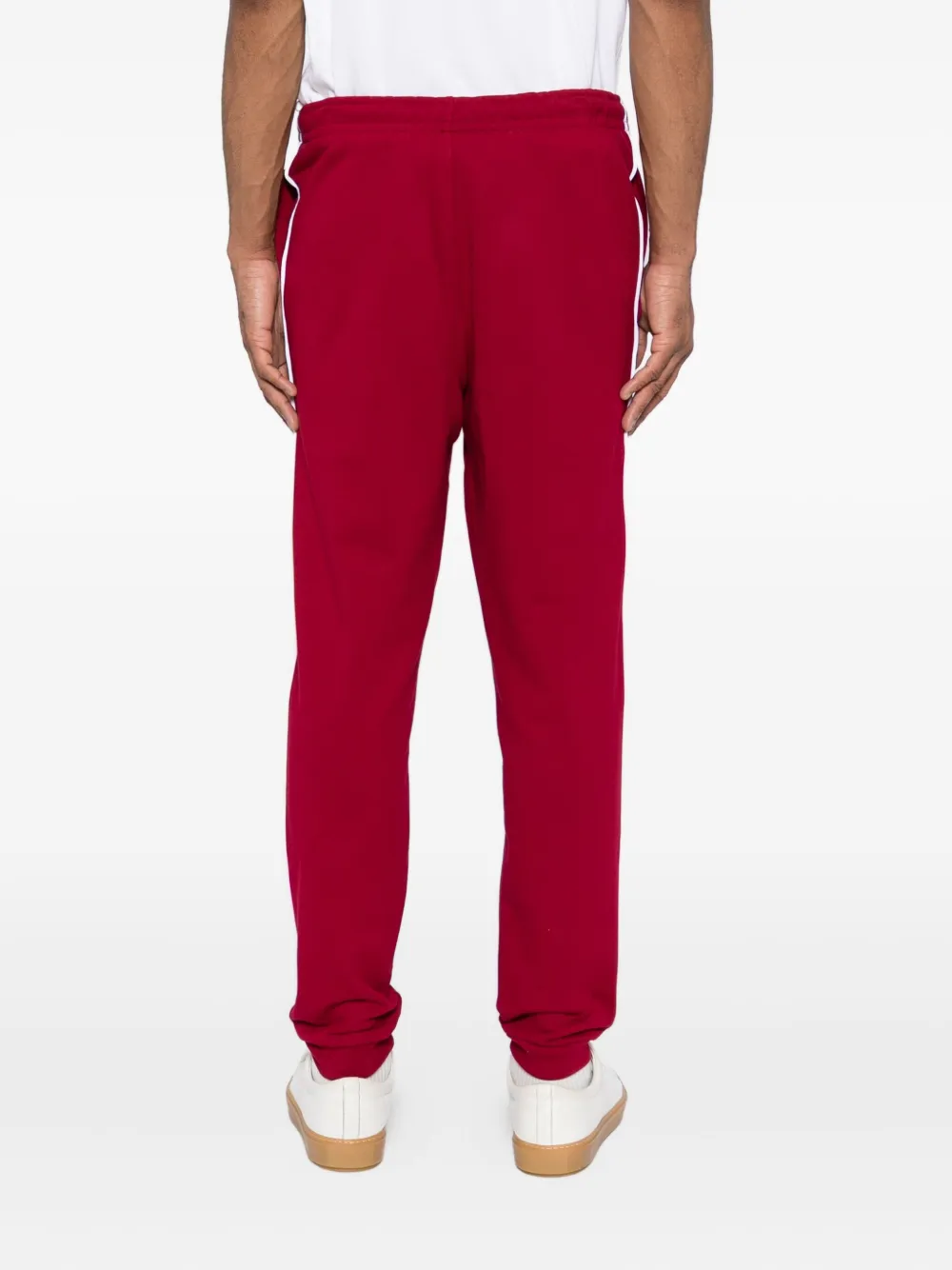 Lacoste Logo-embroidered Trousers In Red