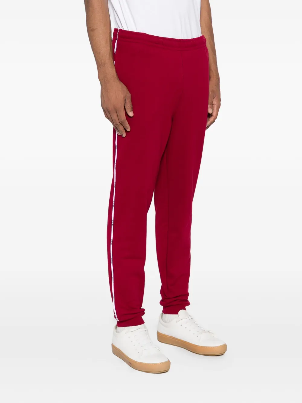 Lacoste Logo-embroidered Trousers In Red