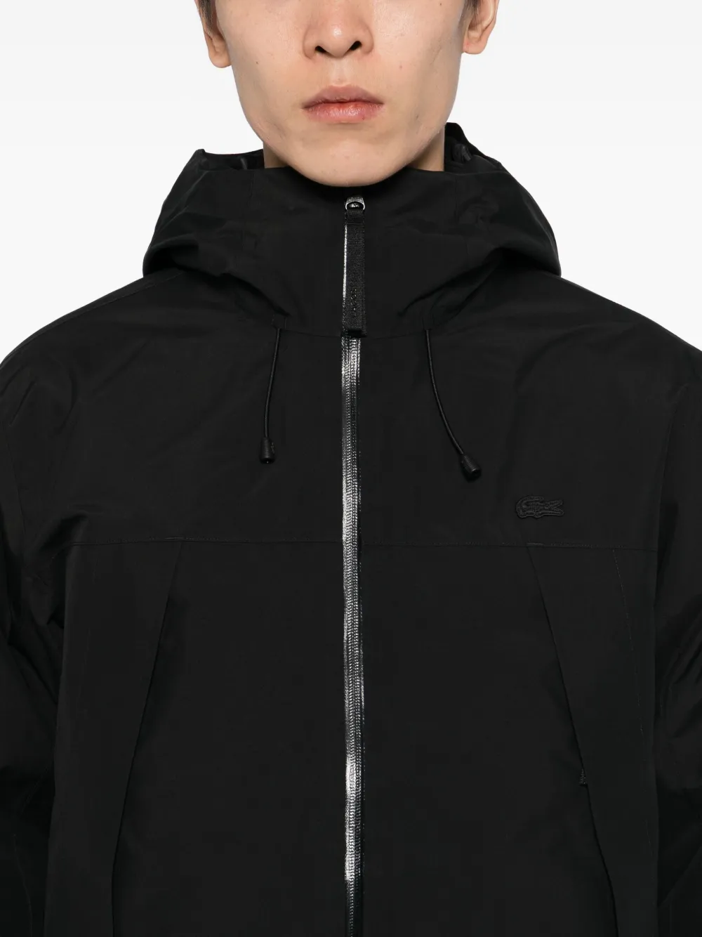 Lacoste Waterafstotende parka Zwart