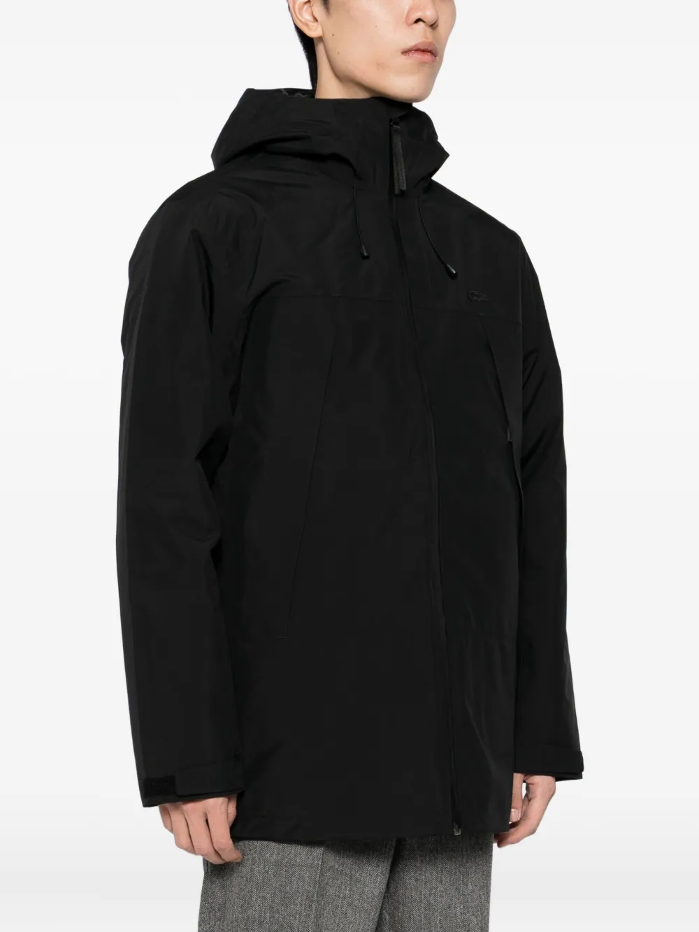 Lacoste Waterafstotende parka Zwart