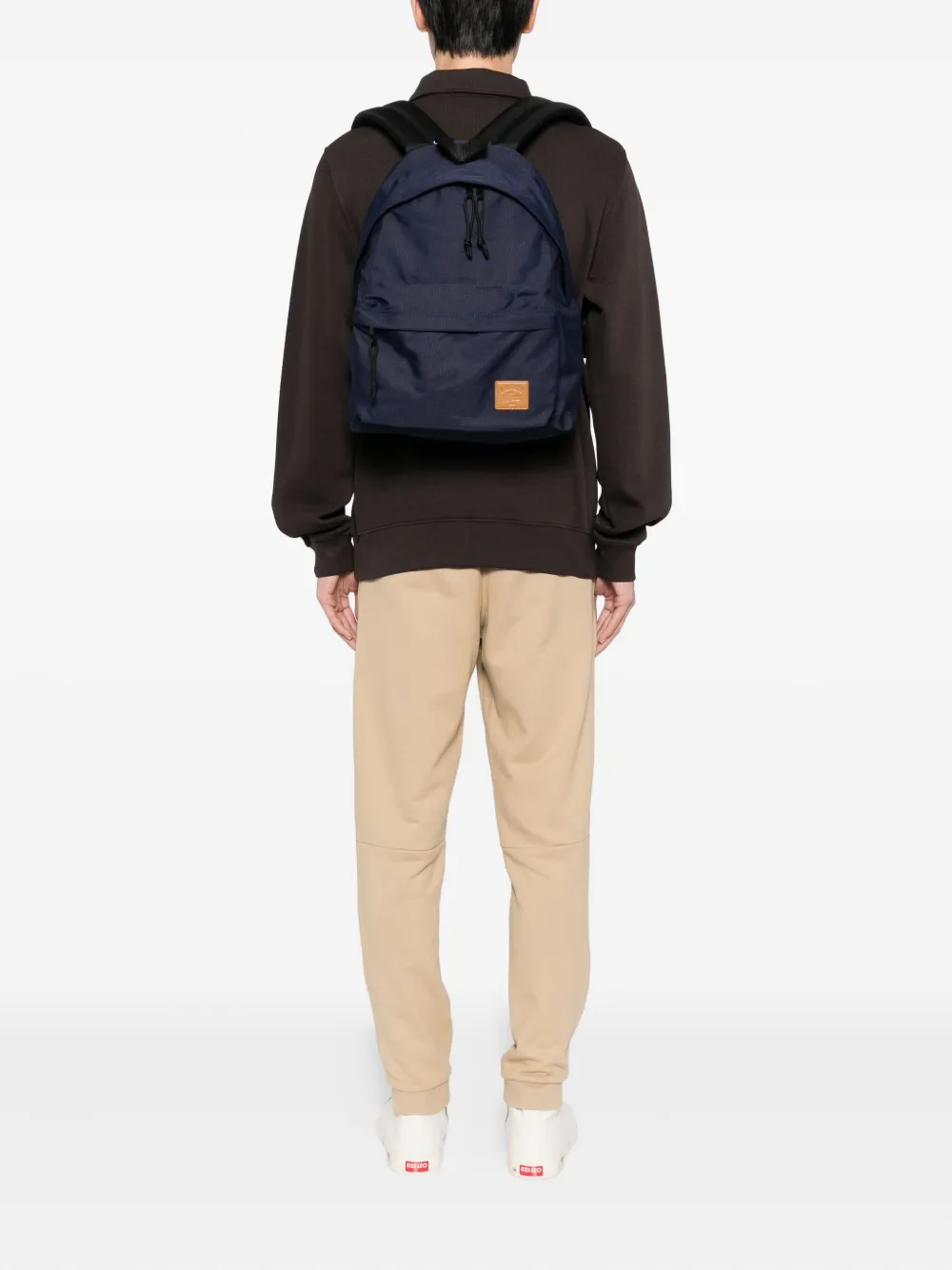 Lacoste Logo-patch Backpack In Blue