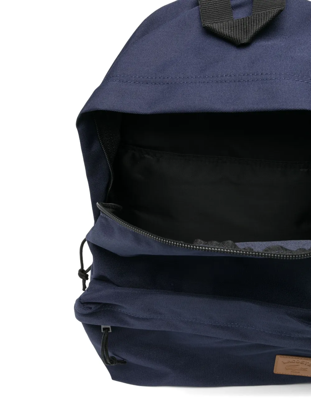 Lacoste Logo-patch Backpack In Blue