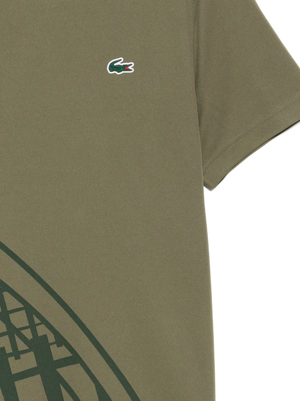 Lacoste T-shirt met geborduurd logo Groen