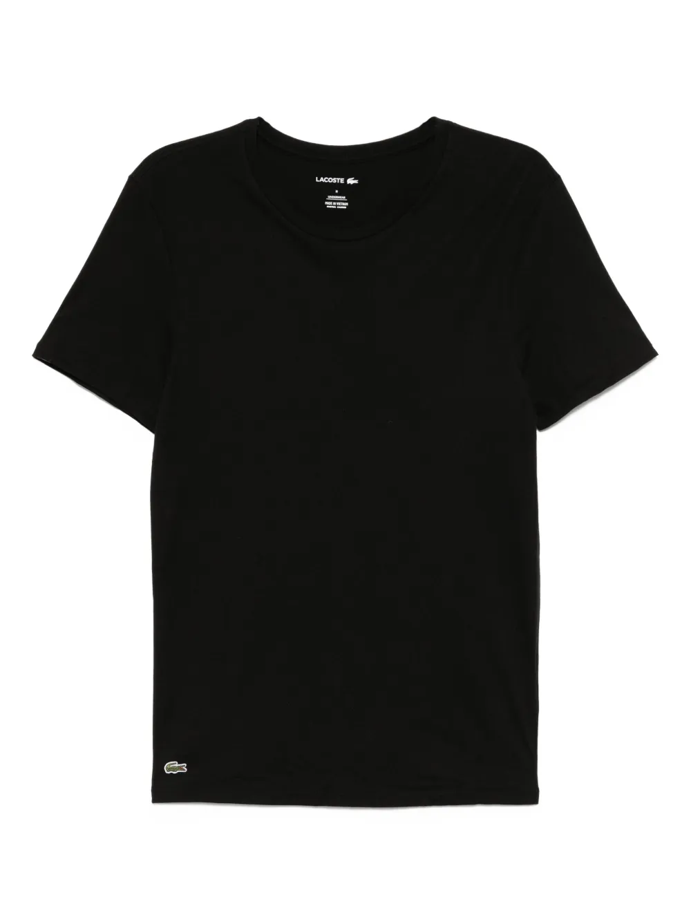 Lacoste Drie katoenen T-shirts met logo-applicatie - Zwart