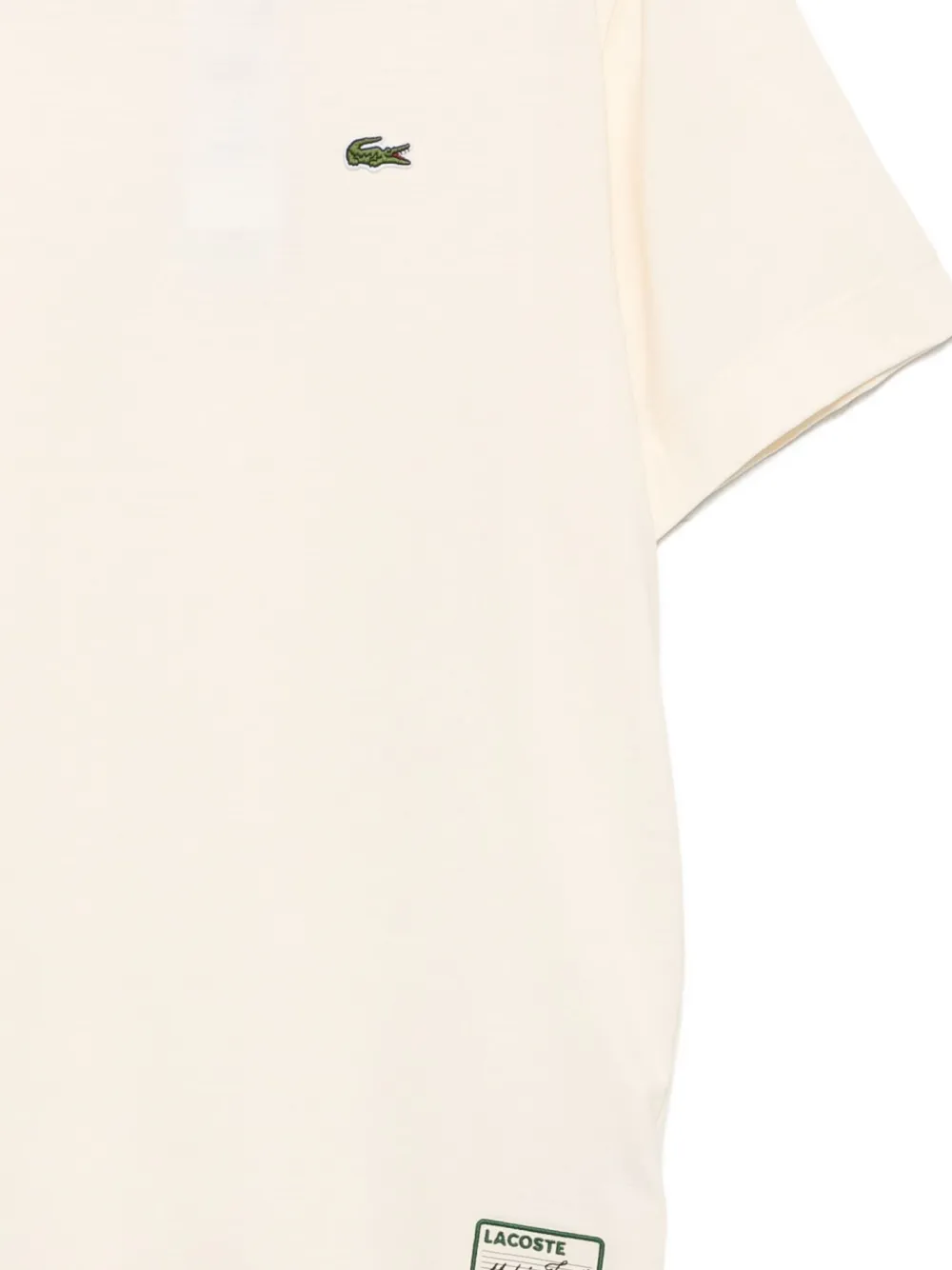 Lacoste T-shirt met geborduurd logo Beige