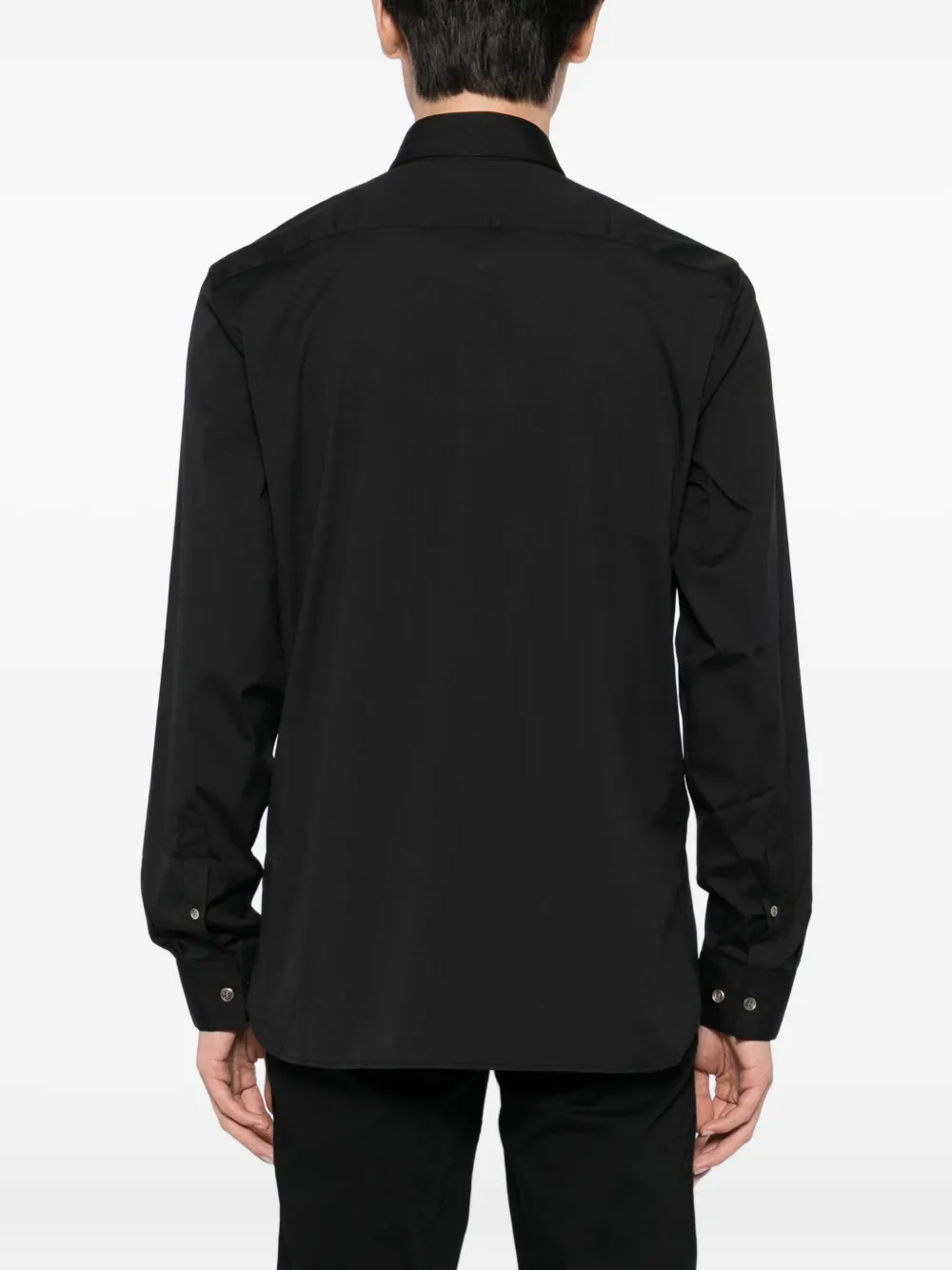 Lacoste Overhemd met logopatch Zwart