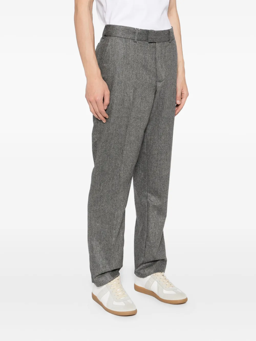 Lacoste Broek met visgraatpatroon Grijs