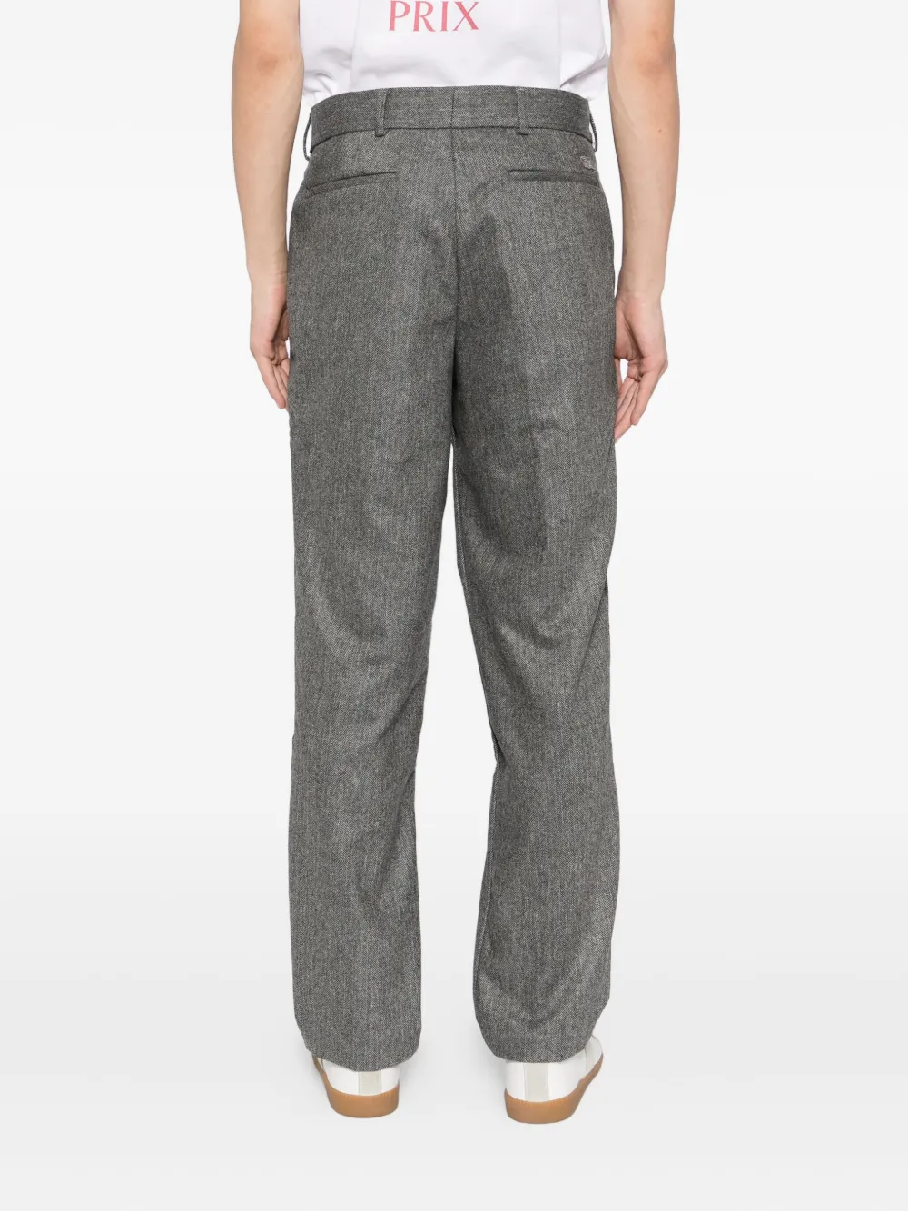 Lacoste Broek met visgraatpatroon Grijs