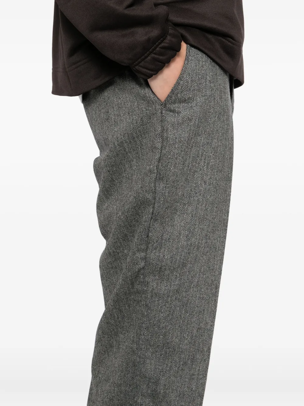 Lacoste Broek met visgraatpatroon Grijs