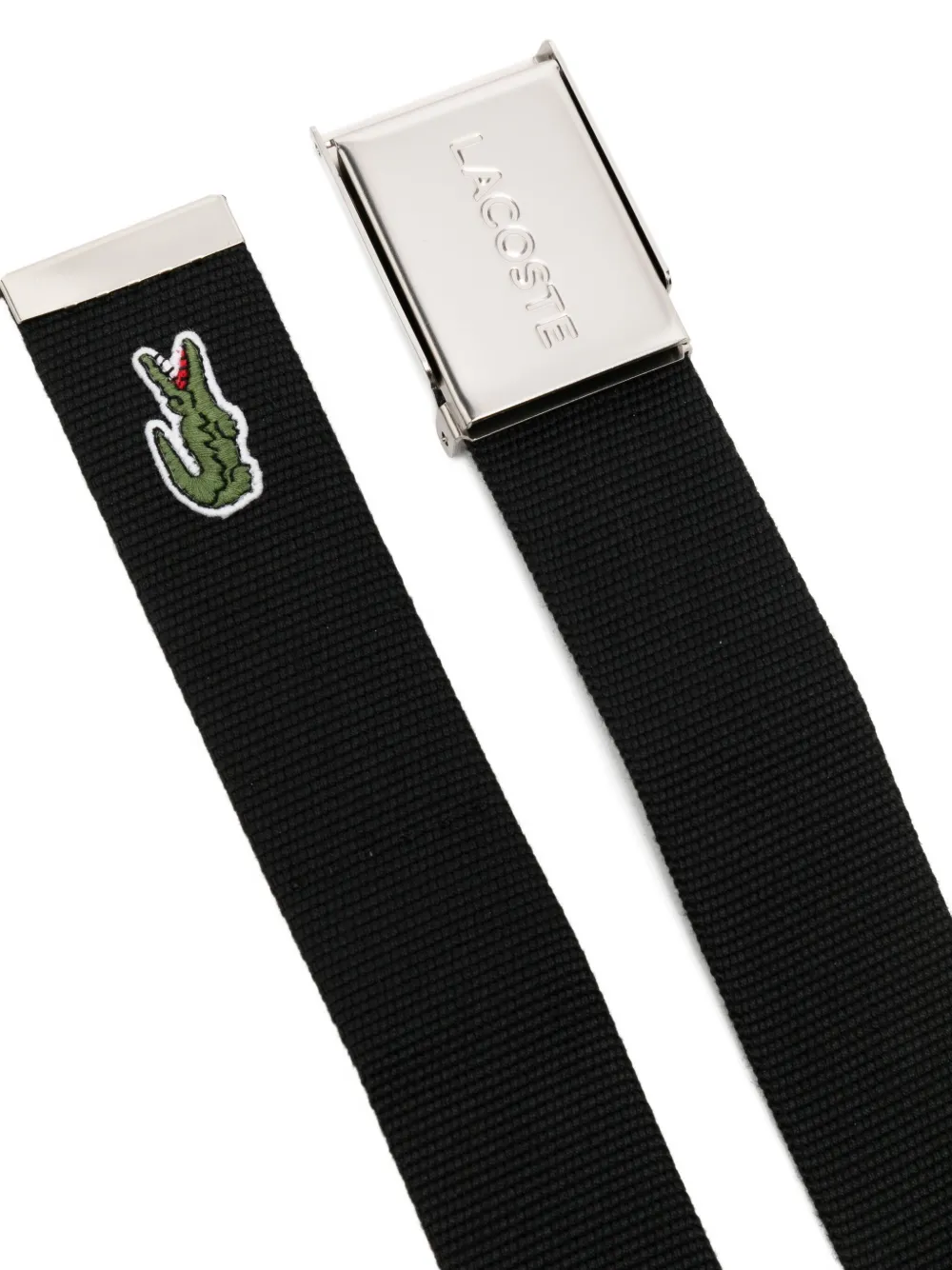 Lacoste Riem met gegraveerde gesp - Zwart