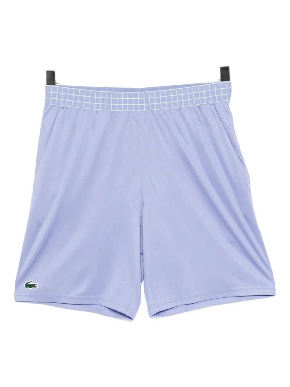Lacoste Logo-embroidered Shorts In Purple