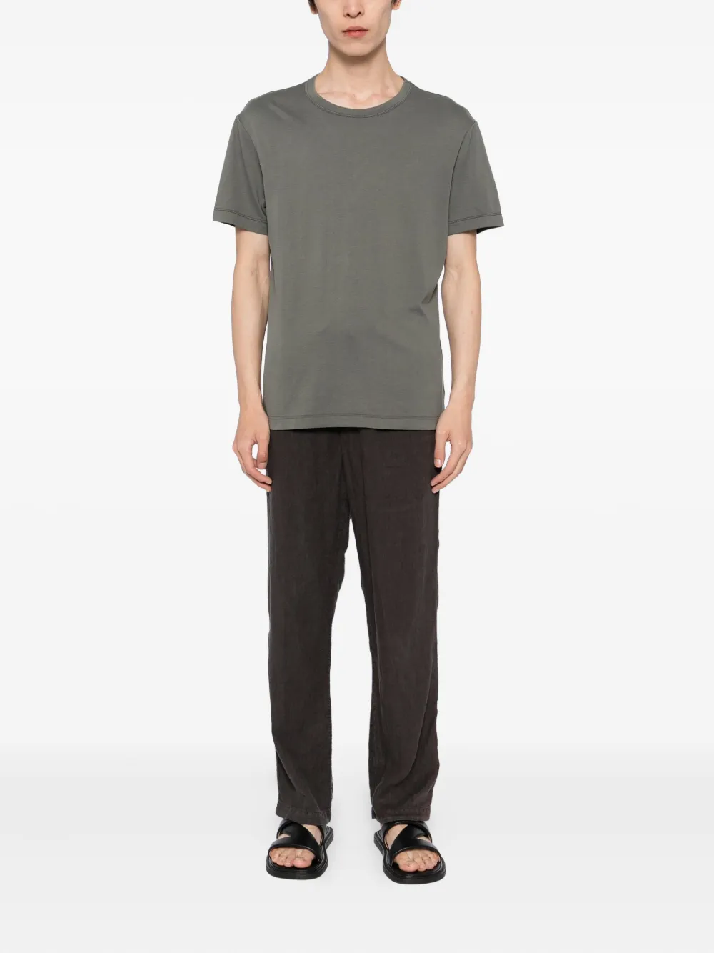 James Perse Brushed Lotus T-shirt Groen
