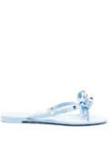 Valentino Garavani Rockstud bow-detail flip-flops - Blue