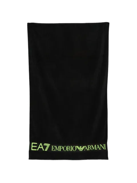 Emporio Armani intarsia-logo beach towel
