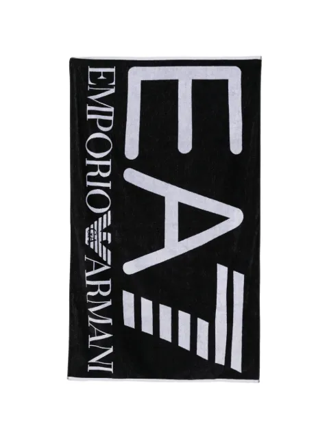 Emporio Armani intarsia-logo beach towel